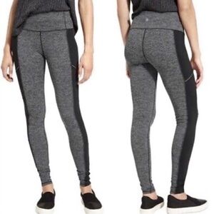 Athleta Size Small Metro Drifter High Rise Herringbone Luxe Grey Leggings 349174